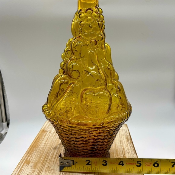 Vintage Empioli Amber Glass Fruit Basket Decanter—No stopper - Picture 7 of 7
